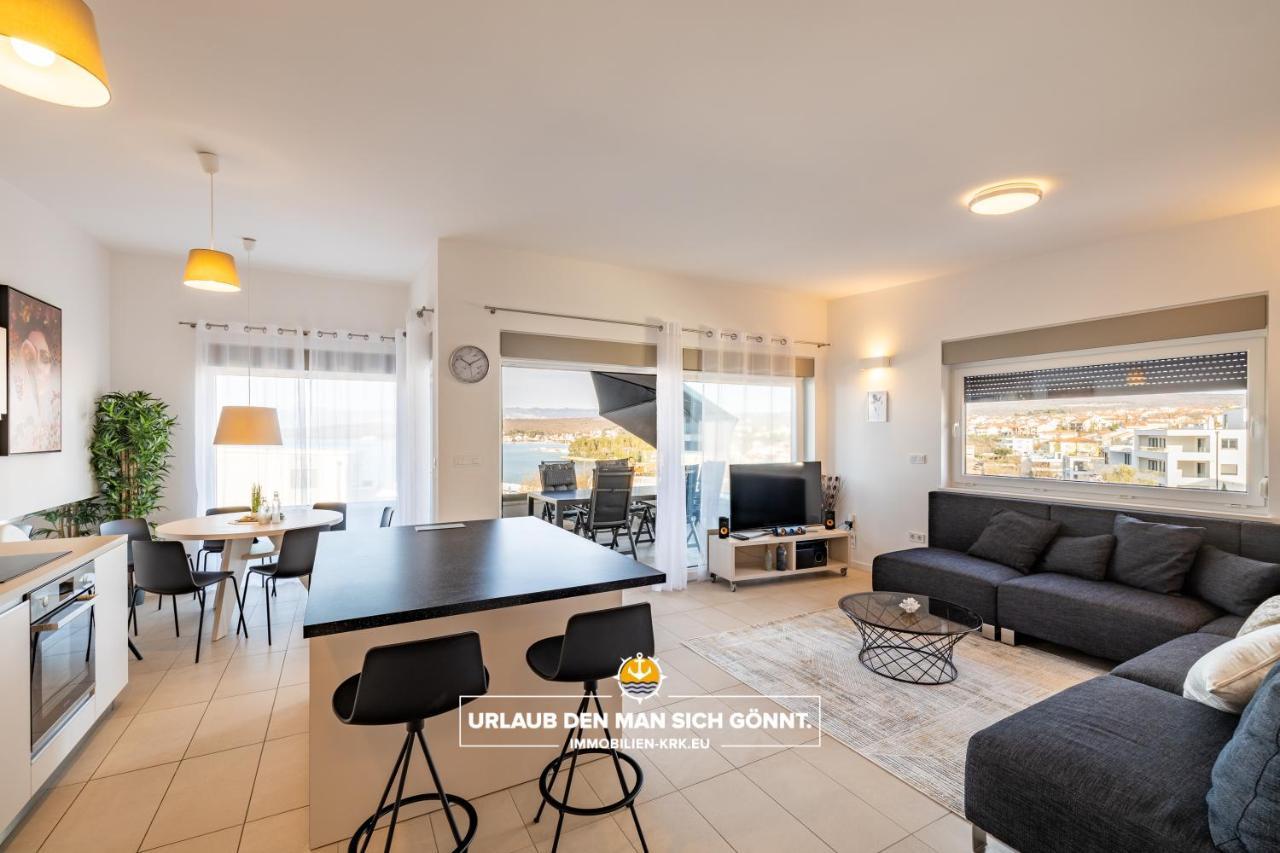 Апартаменты Penthouse Panorama Deluxe In Малинска Экстерьер фото